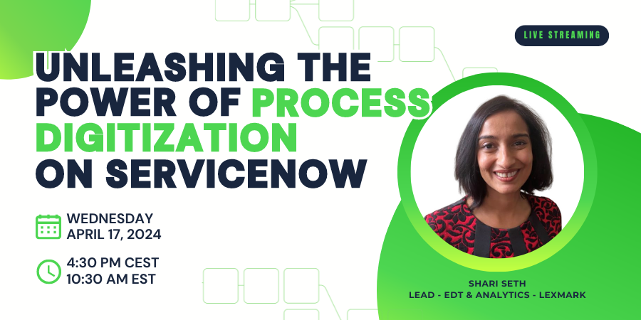 Webinar — Process Digitization on ServiceNow | ins-pi